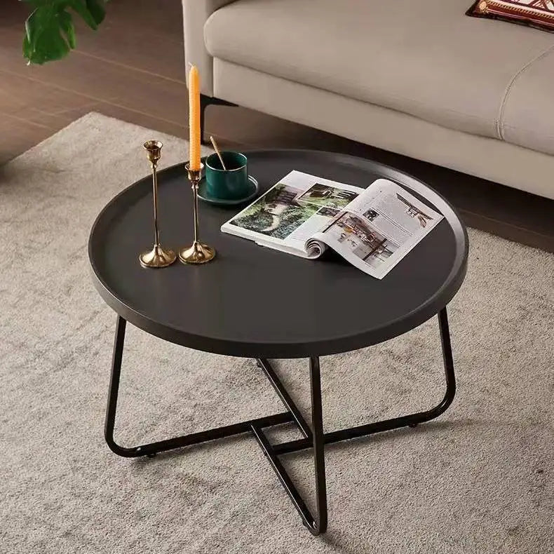 Multi functional coffee table, modern minimalist living room, household circular combination side table