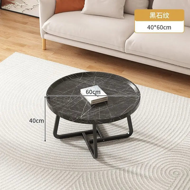Multi functional coffee table, modern minimalist living room, household circular combination side table