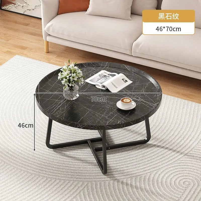 Multi functional coffee table, modern minimalist living room, household circular combination side table