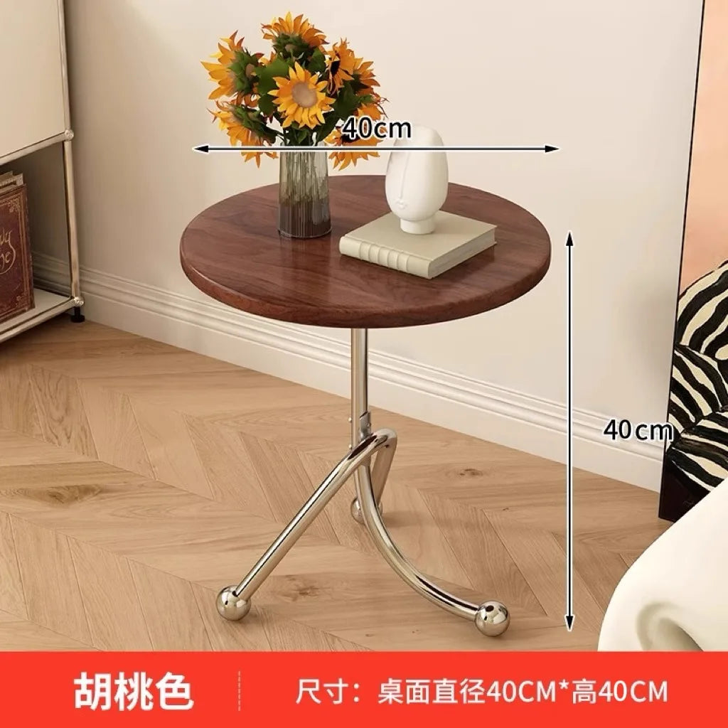 Round Coffee Table Wood Lounge Auxiliary Table Small Tea Modern Creative Furniture Living Room Table Basse Salon Nordic