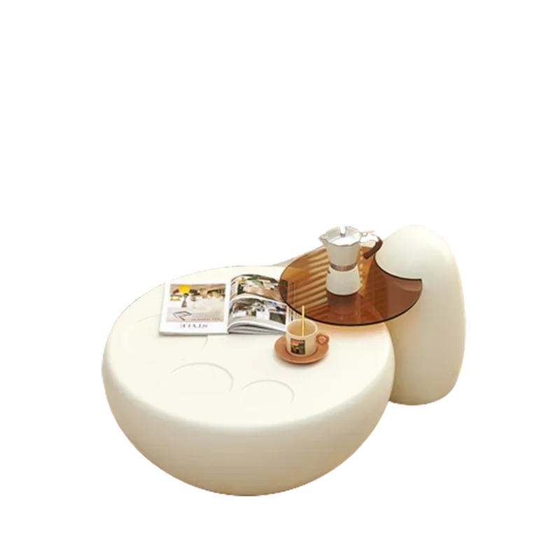 Clear Small Coffee Table Modern Design Balcony Round Coffee Table Living Room Bedroom Mesa De Centro De Sala Room Furniture