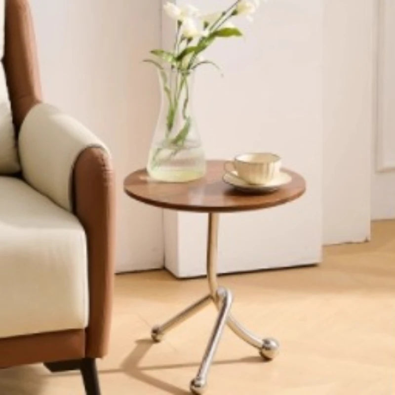 Round Coffee Table Wood Lounge Auxiliary Table Small Tea Modern Creative Furniture Living Room Table Basse Salon Nordic