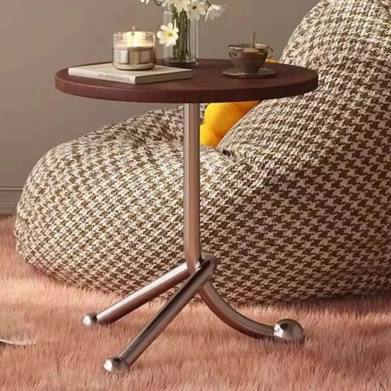 Round Coffee Table Wood Lounge Auxiliary Table Small Tea Modern Creative Furniture Living Room Table Basse Salon Nordic