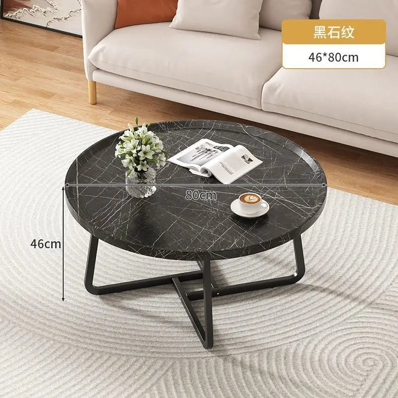 Multi functional coffee table, modern minimalist living room, household circular combination side table