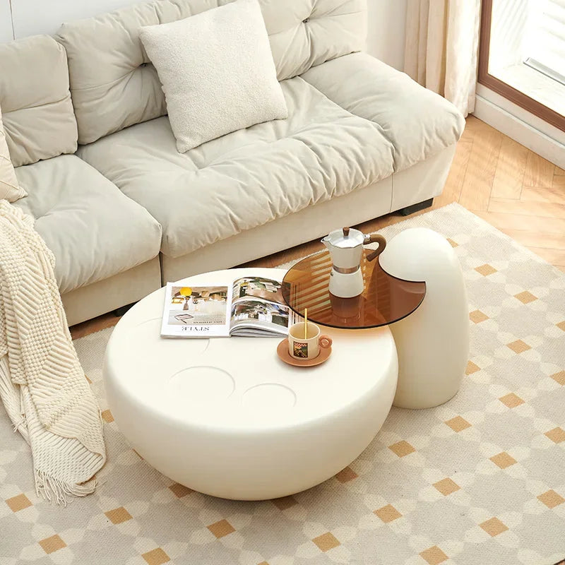 Clear Small Coffee Table Modern Design Balcony Round Coffee Table Living Room Bedroom Mesa De Centro De Sala Room Furniture
