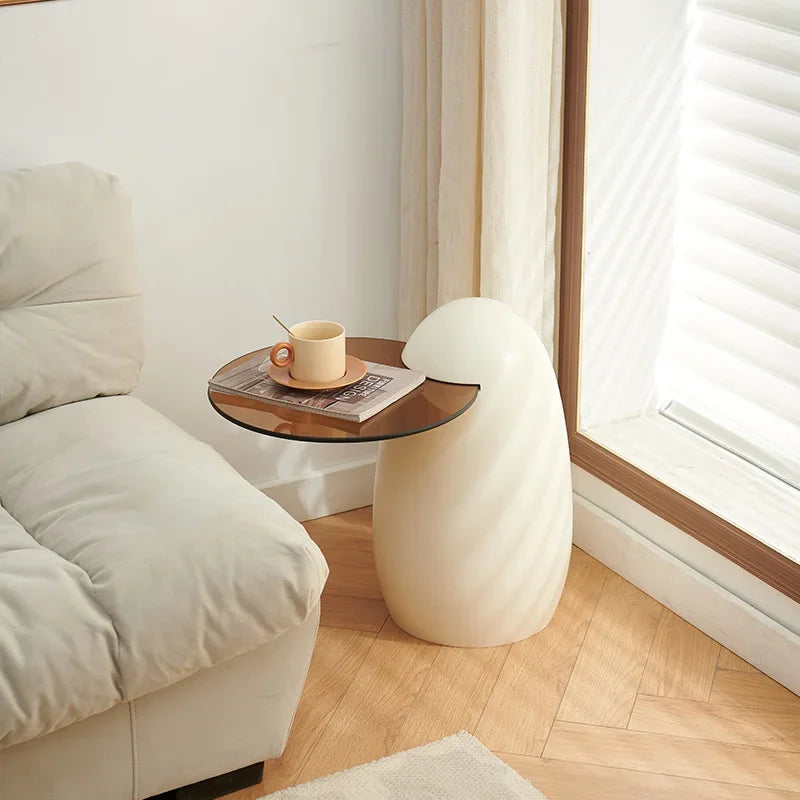 Clear Small Coffee Table Modern Design Balcony Round Coffee Table Living Room Bedroom Mesa De Centro De Sala Room Furniture