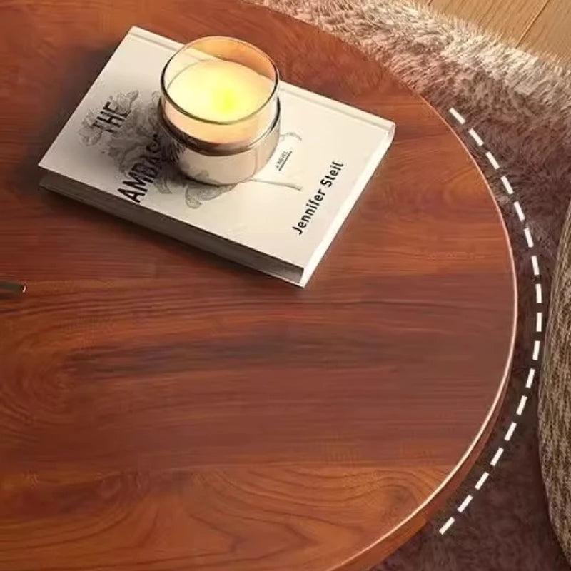 Round Coffee Table Wood Lounge Auxiliary Table Small Tea Modern Creative Furniture Living Room Table Basse Salon Nordic