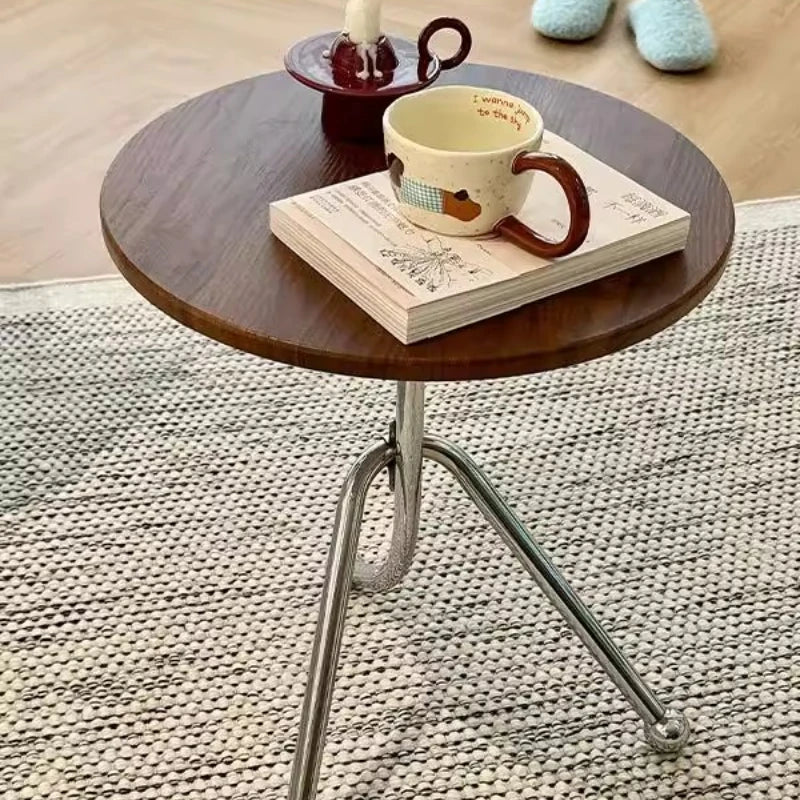 Round Coffee Table Wood Lounge Auxiliary Table Small Tea Modern Creative Furniture Living Room Table Basse Salon Nordic